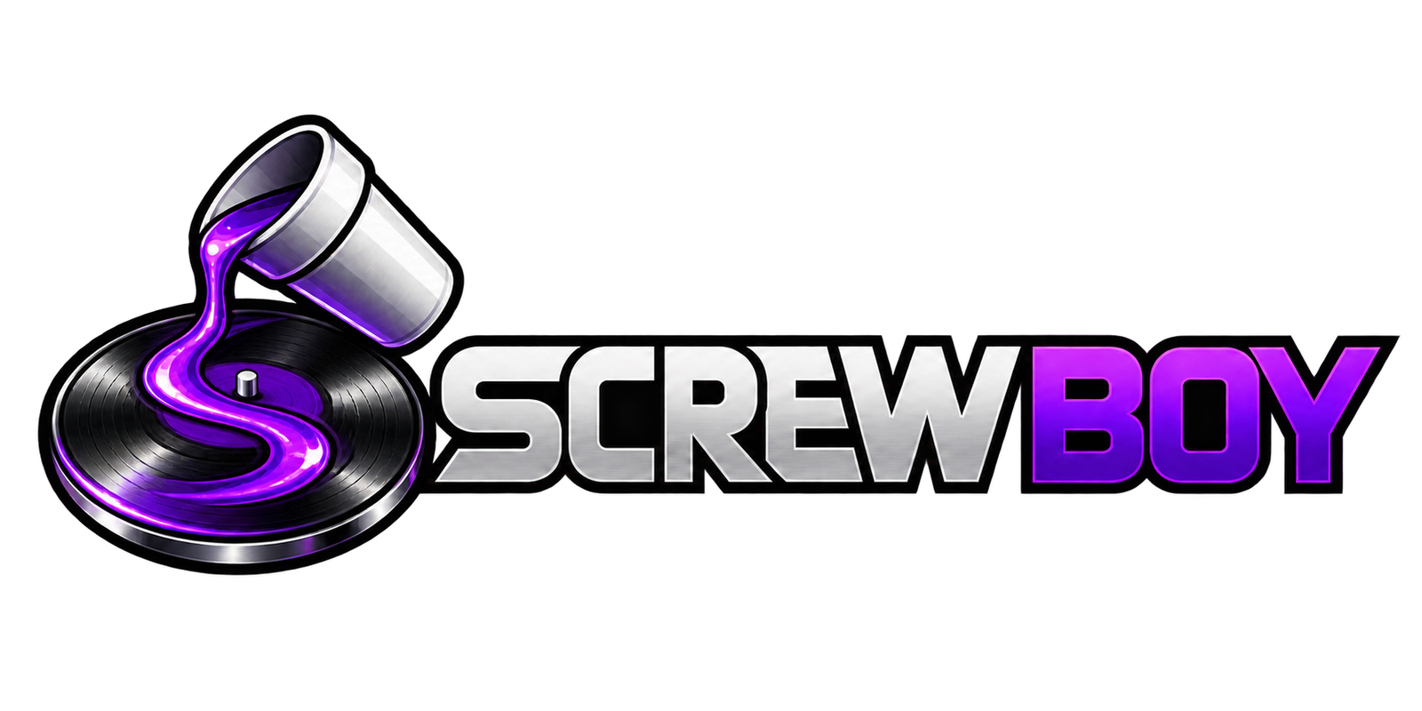 Screw Boy purple vinyl logo